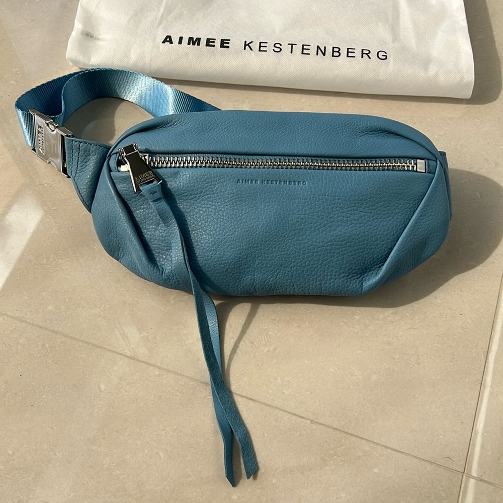 Aimee Kestenberg Milan Ice Breaker Blue Belt Bag New
